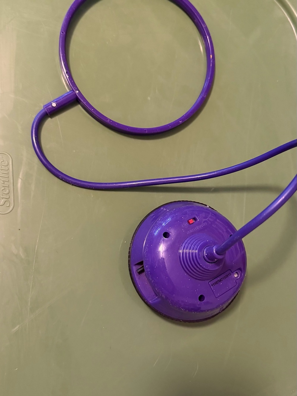 Purple LED Light up Whip n skip toy jump rope - needs new batteries
